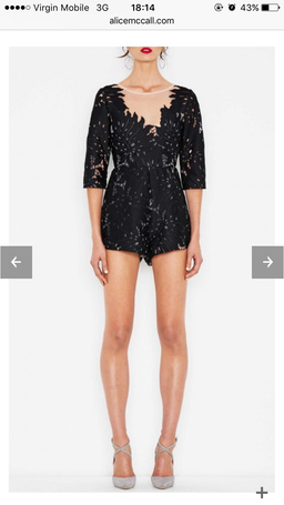 Alice McCall Rumours Black Playsuit for rent on The Volte - image 1