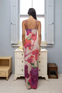 With Harper Lu Slip Dress in Fuchsia Bloom Size S / AU 8 for rent on The Volte - image 3