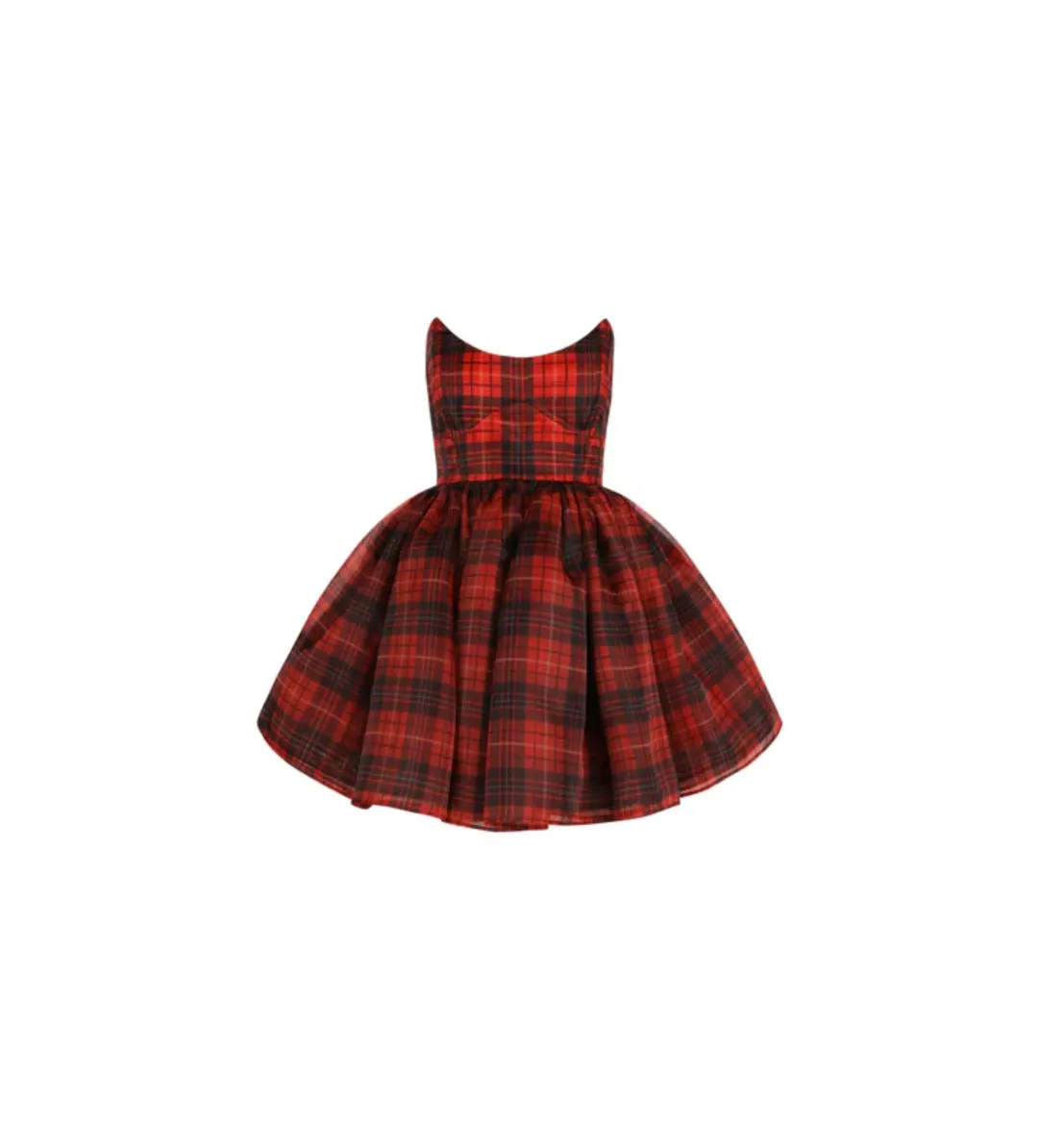 Selkie The Royal Tartan Veuve Dress & Tournure Set Size XS for rent on The Volte - main image