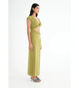 Benni Henri Twist Maxi Dress in Chartreuse Size AU 6 for rent on The Volte - image 2