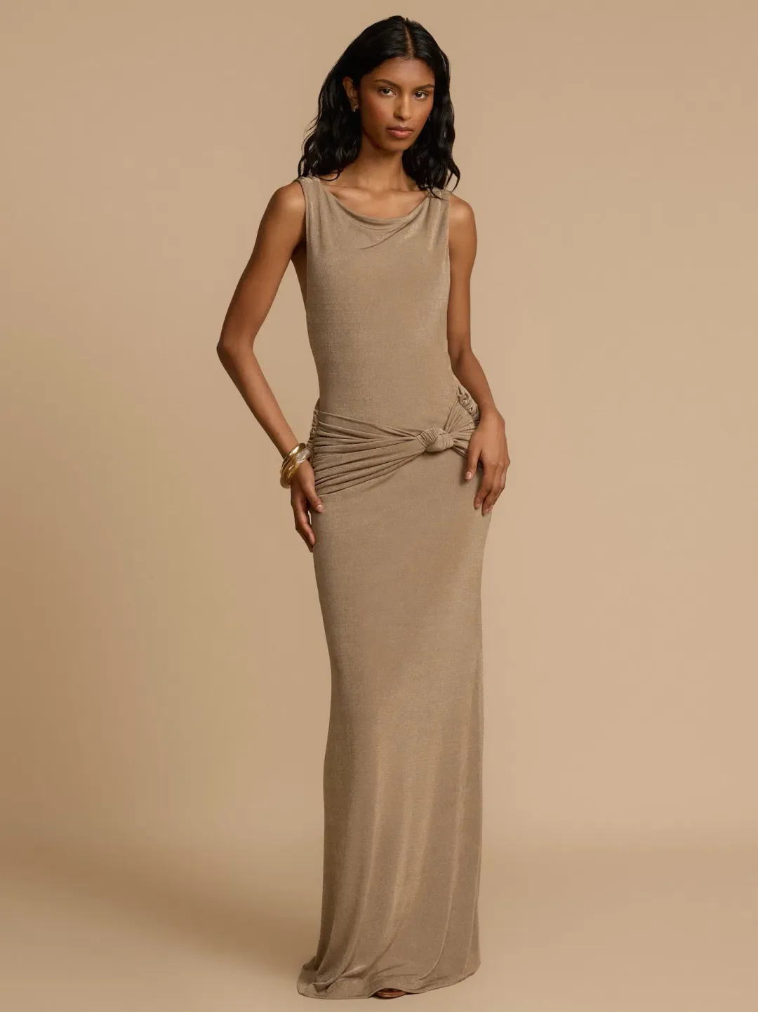 Arcina Ori Matisse Dress Metallic Malt Size M / AU 10 for rent on The Volte - main image