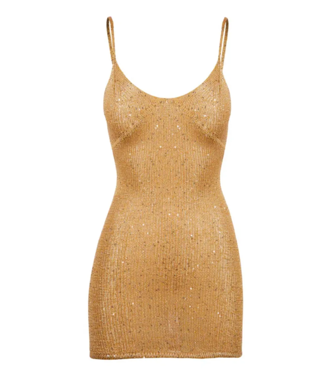 Asta Resort Delilah Mini Dress in Sepia Sequin Size M / AU 10 for rent on The Volte - main image