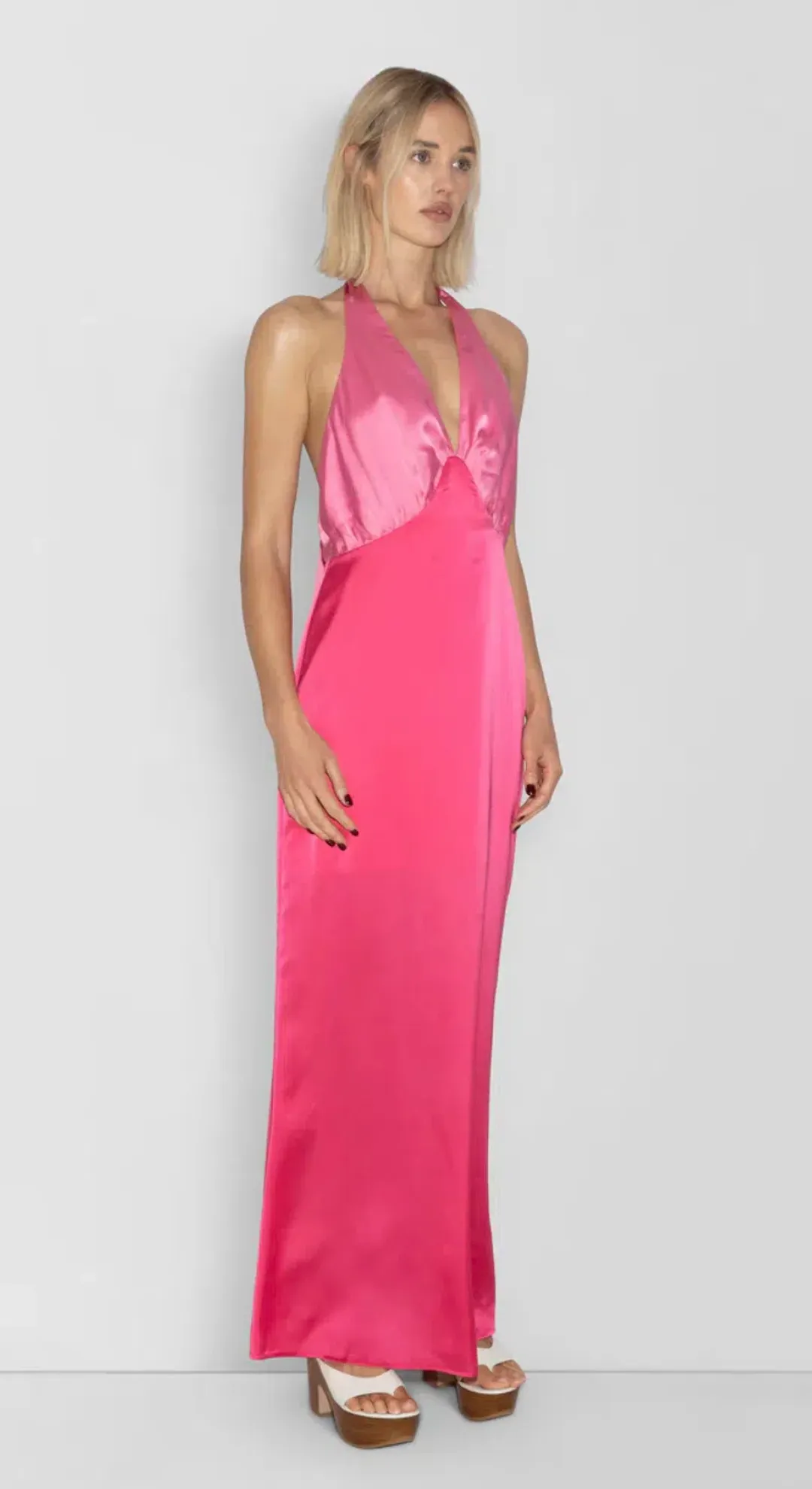 The Wolf Gang Oahu Slip Dress Hot Pink Size M / AU 10 for rent on The Volte - main image