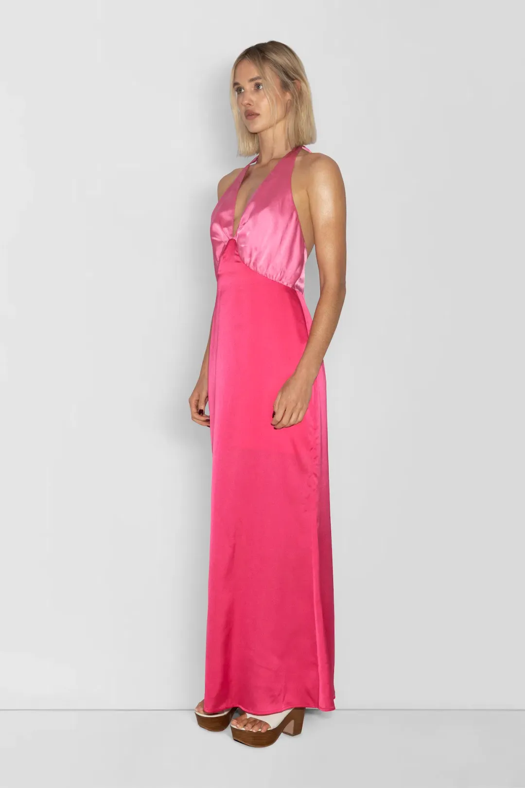 The Wolf Gang Oahu Slip Dress Hot Pink Size M / AU 10 for rent on The Volte - main image