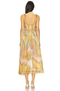 Zimmermann Maxine Picnic Midi Dress in Gold Paisley Size 2 / AU 12 for rent on The Volte - image 3