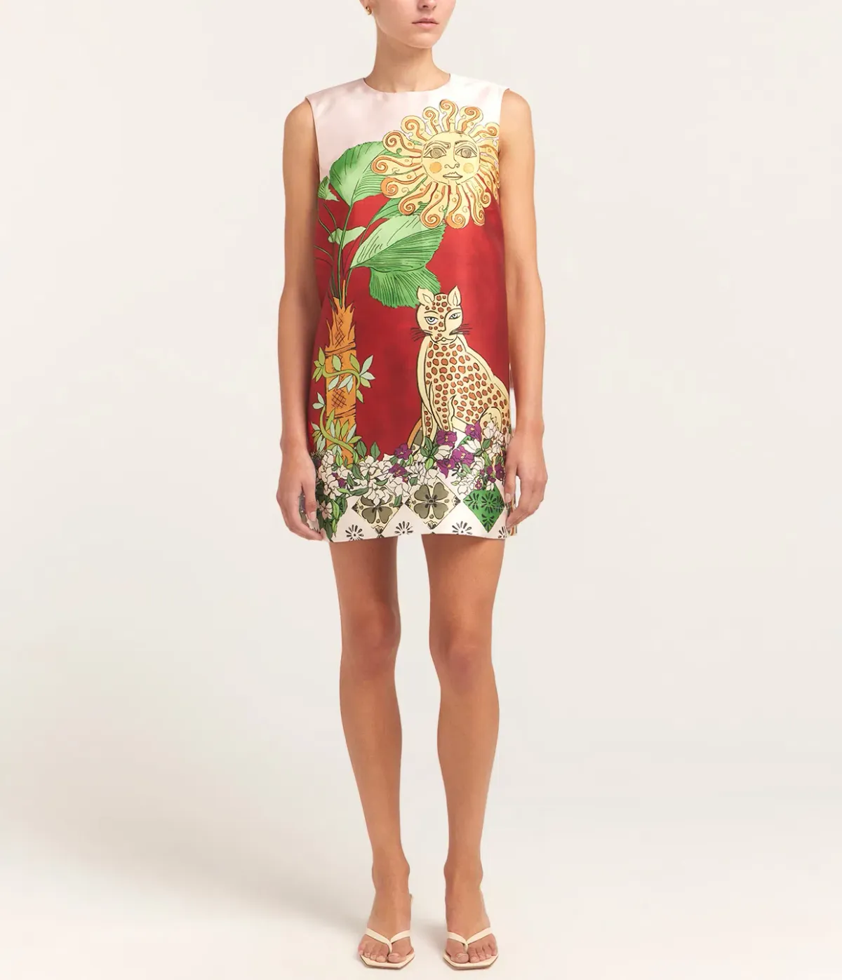 Alemais Tiger Mini Dress Print Size 12 - Image 1