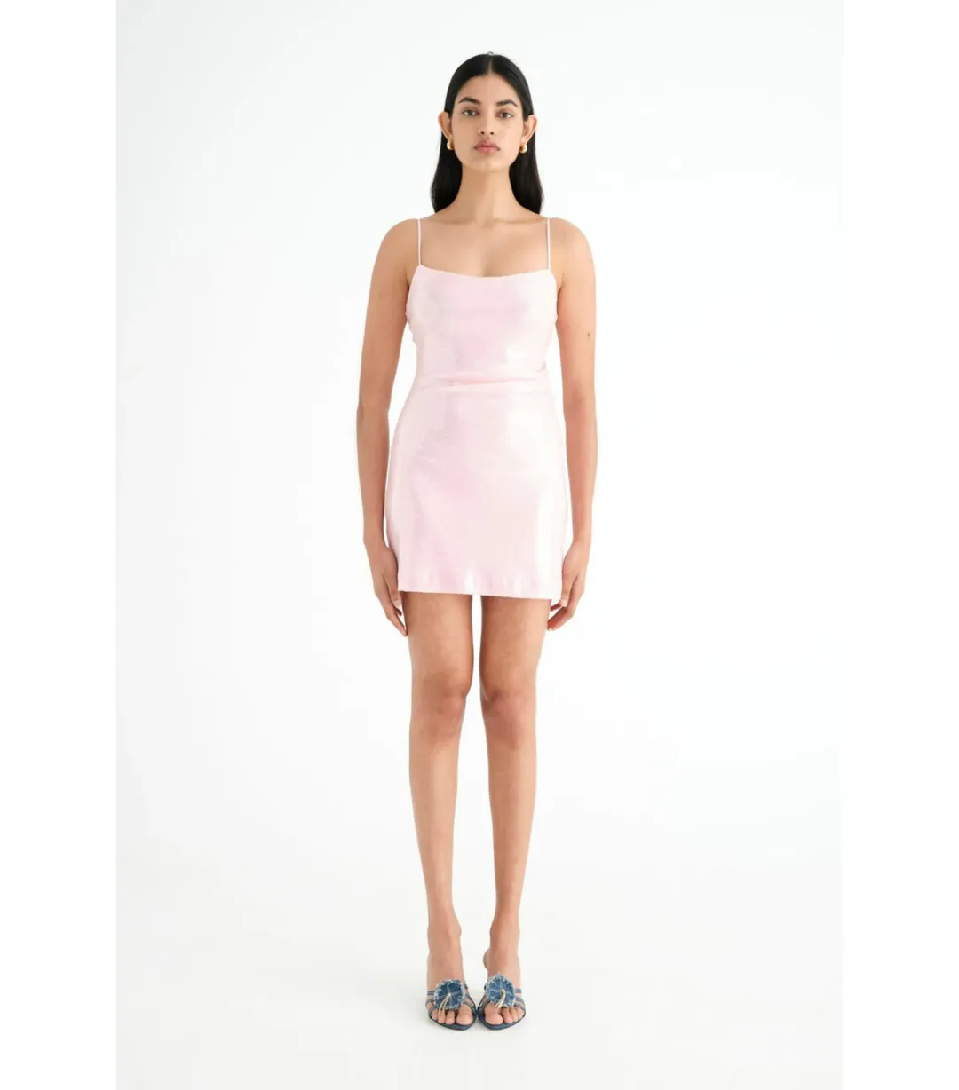 Benni Juliano Sequin Mini Dress in Candy Floss Size AU 6 for rent on The Volte - main image