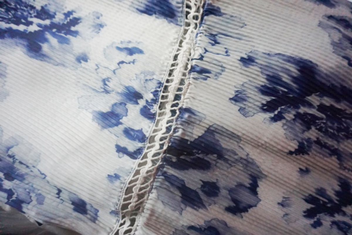 Talulah off the shoulder blue and white floral dress 12 - Image 6