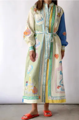 Alemais Elixir Shirt Dress Multi Size AU 12 for rent on The Volte - image 4