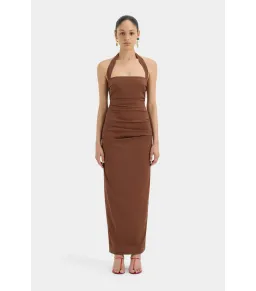 Sir the Label Nikki Gown in Chocolate Size 0 / AU 6 for rent on The Volte - image 1