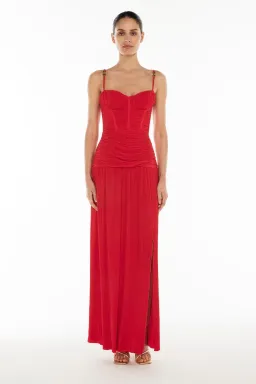 Manning Cartell Double Time Pleat Dress Red Size AU 8 for rent on The Volte - image 4