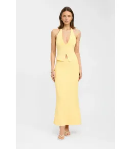 Kookai Serah Vee Top and Skirt Set in Lemon Size AU 10 for rent on The Volte - image 1