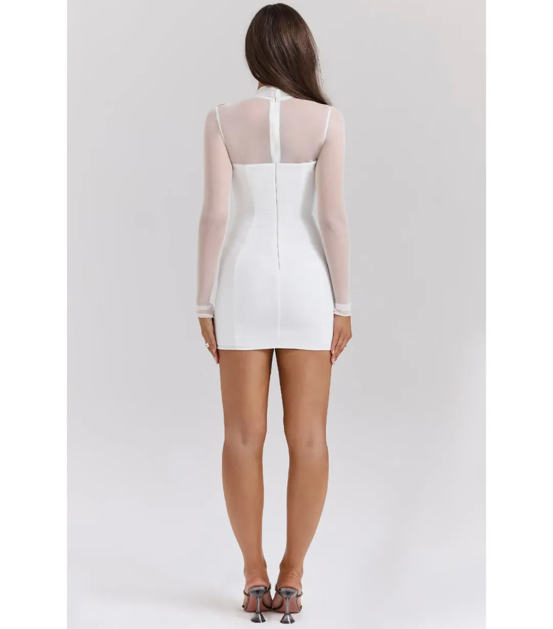 House Of CB Holly Plunge Mini Dress White Size XS / AU 6 for rent on The Volte - main image