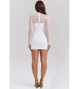House Of CB Holly Plunge Mini Dress White Size XS / AU 6 for rent on The Volte - image 4