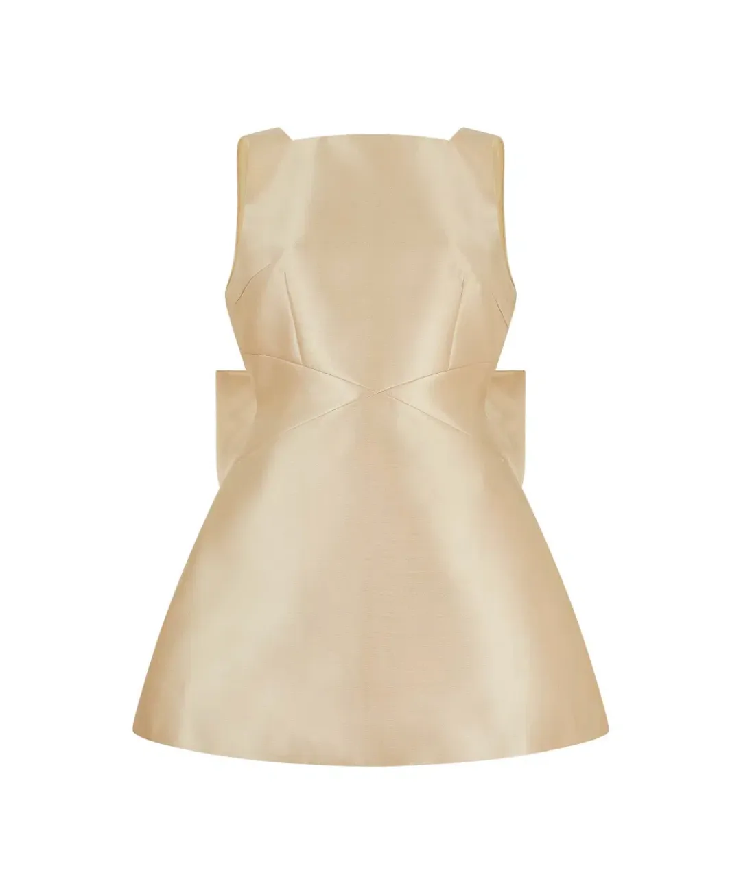 The Ultimate Muse Bow Detail Mini Dress Gold Size 10 for rent on The Volte - main image