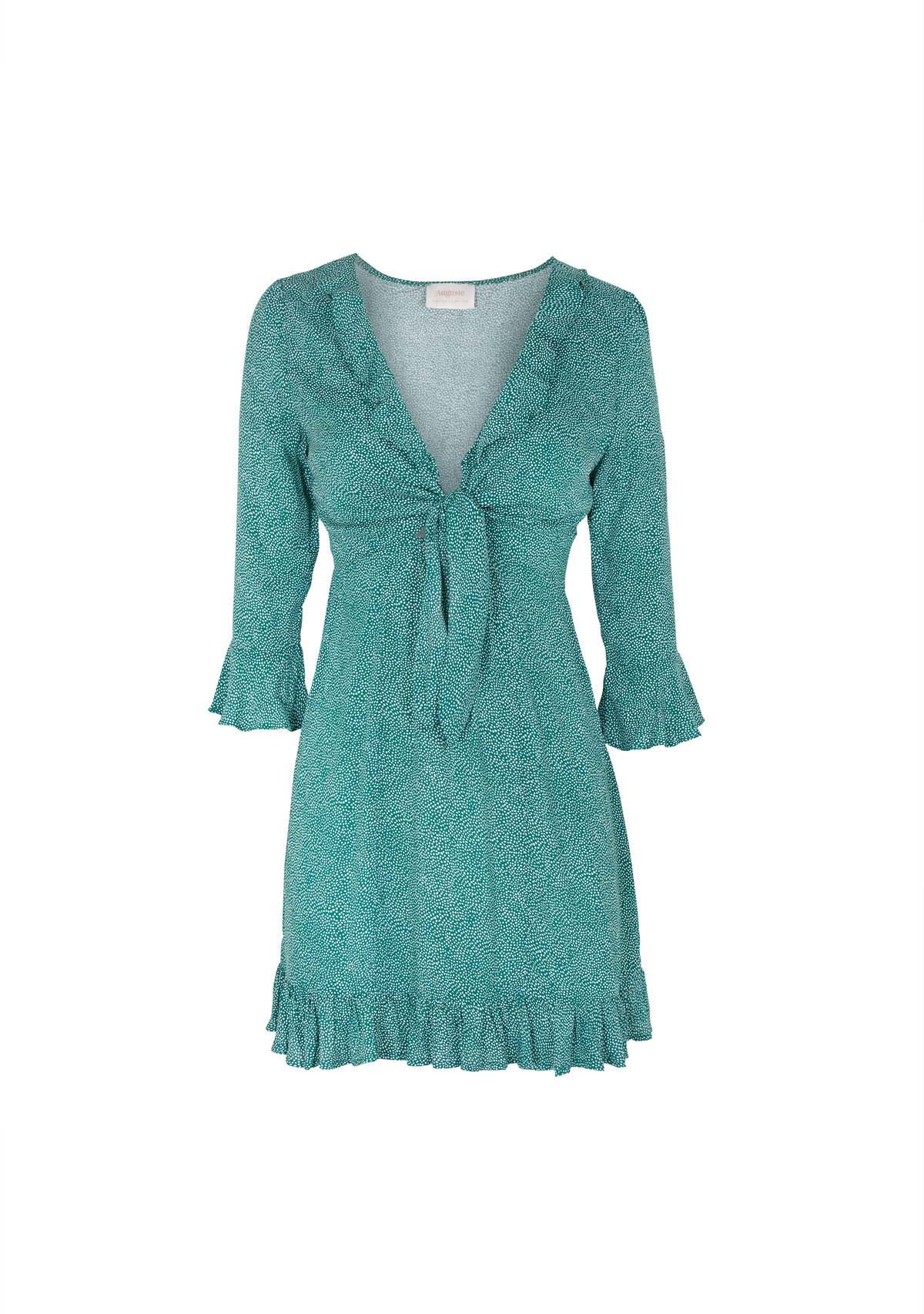 Auguste the Label Diamond Rumba Sleeved Mini Dress Green Size 10 - Image 5