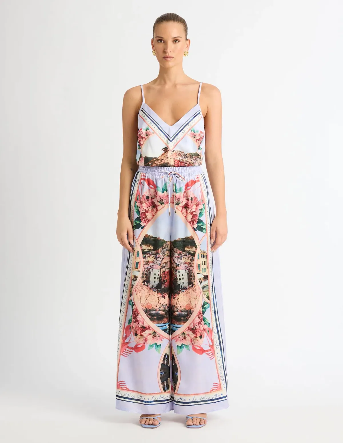 Sheike La Dolce Vita Cami Size 14 and Pant Size 12 Set Print - Image 1