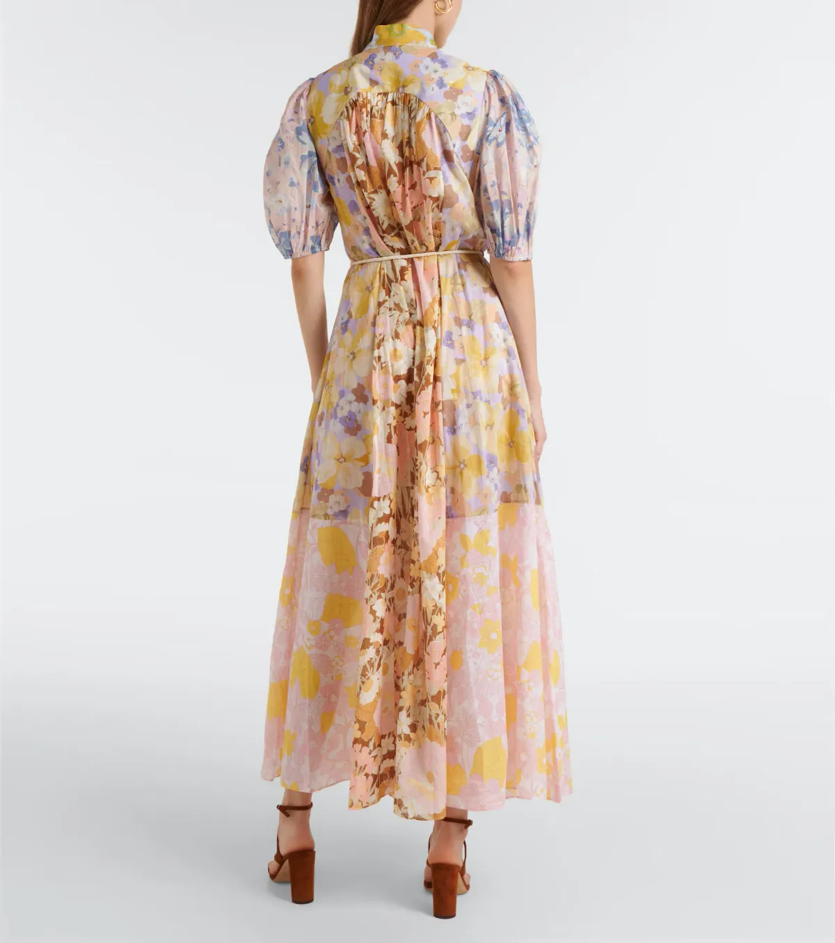 Zimmermann Pop Puff Sleeve Maxi Dress Spliced Size 0 / AU 8 - Image 3