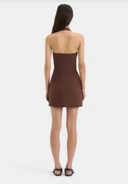 Sir The Label Noemi Halter Mini Dress Brown Size 10/M for rent on The Volte - image 2