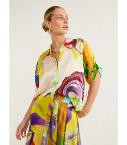 Alemais Luca Silk Top Size 12 and Skirt Size 10 Set Multi for rent on The Volte - image 4