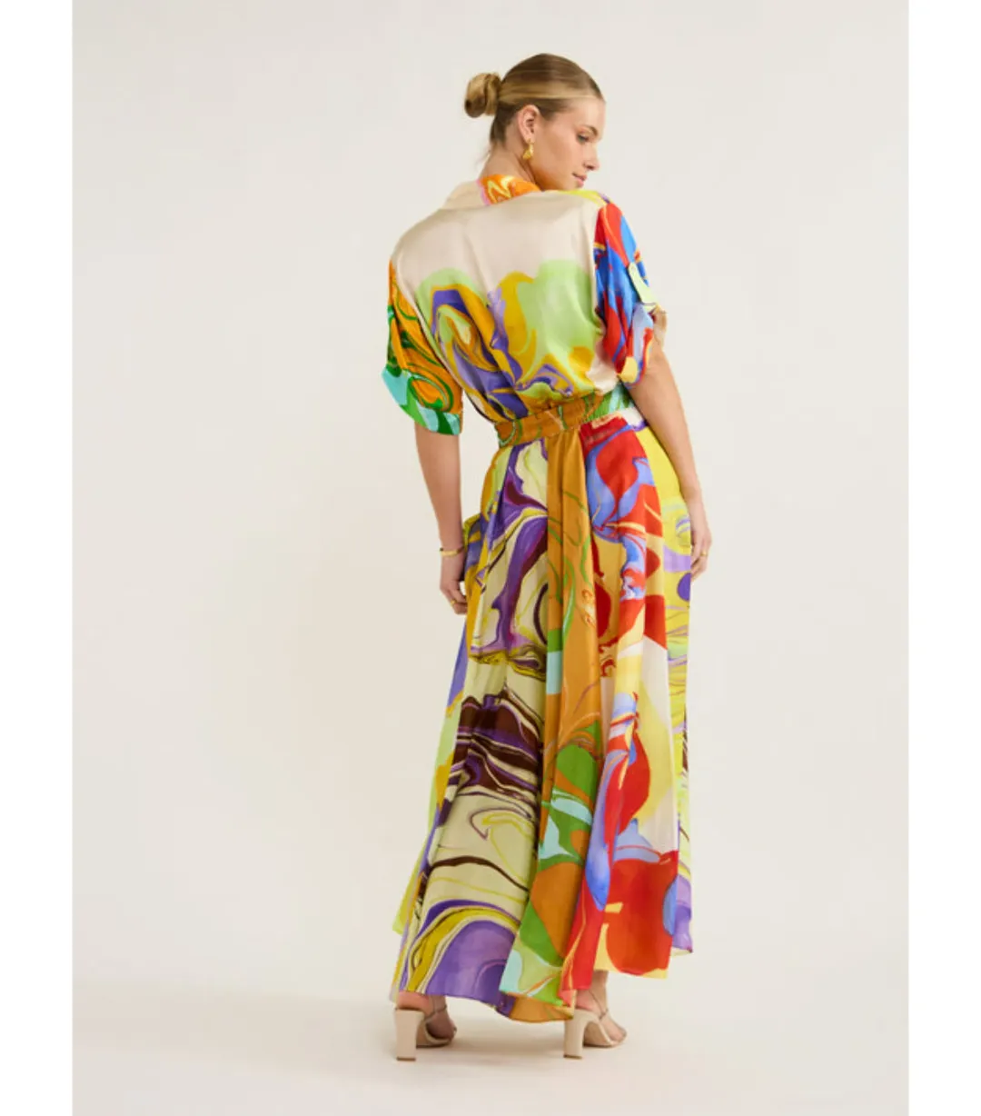 Alemais Luca Silk Top Size 12 and Skirt Size 10 Set Multi for rent on The Volte - main image