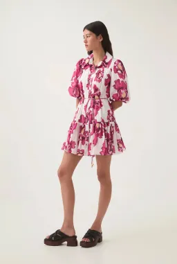 Aje Eliza Smock Mini Dress Boldly Blooming Size S / AU 8 for rent on The Volte - image 4