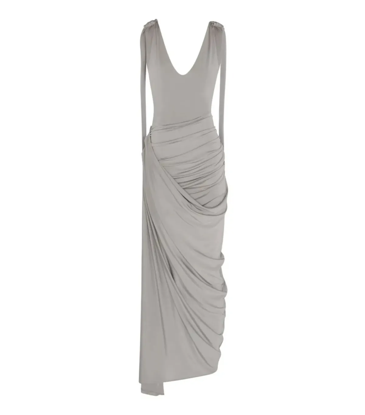 Paris Georgia Ballerina Draped Dress Cloud Grey Size S / AU 8 - Image 6