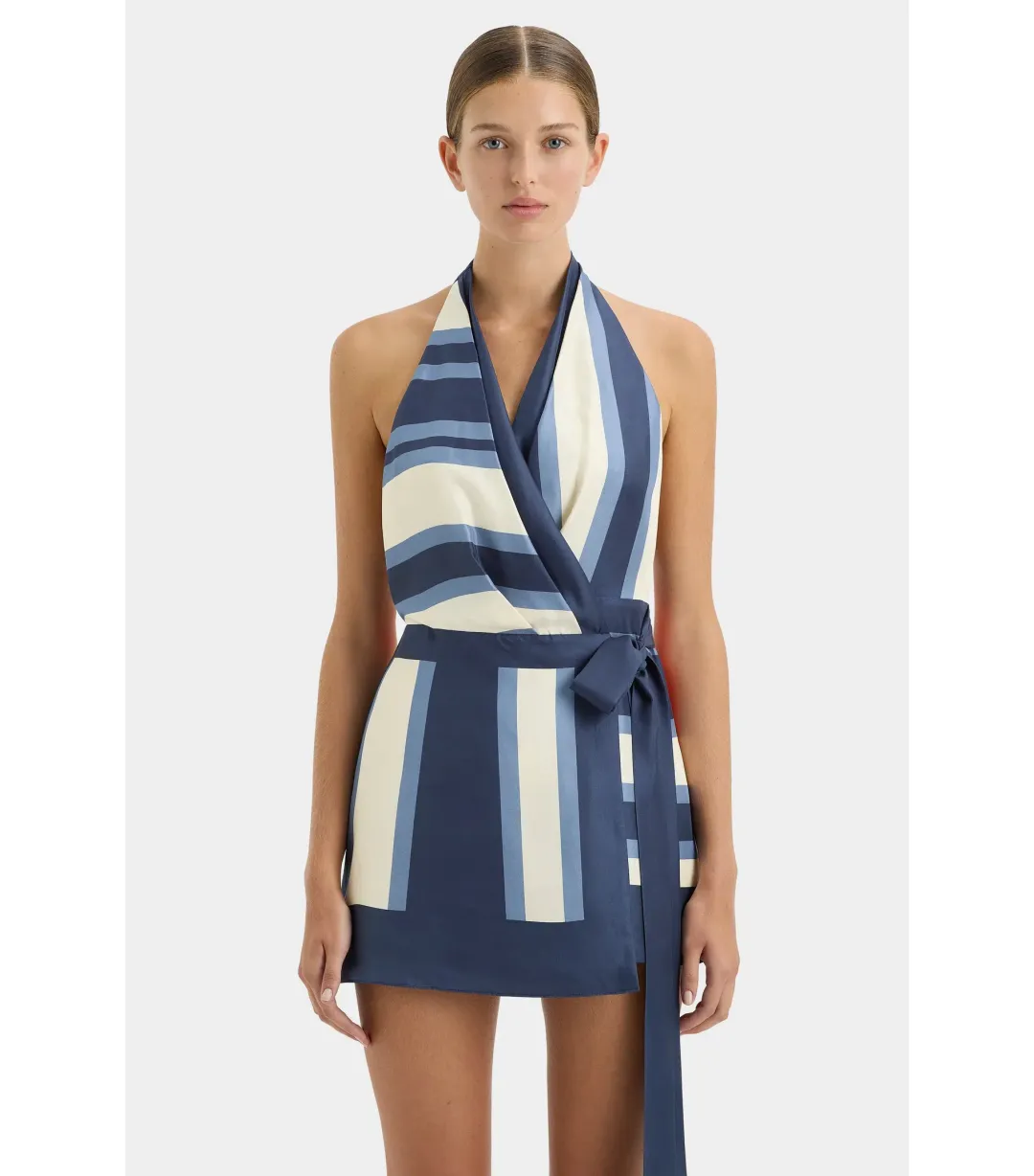 Sir The Label Dazed Halter Wrap Dress Studio Print Size 1 / AU 8 for rent on The Volte - main image