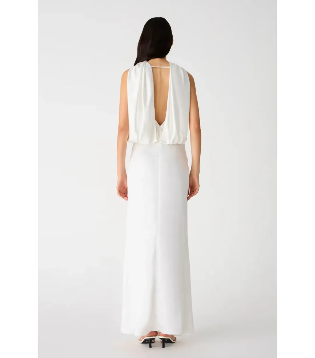 Misha Ketina Gloss Satin Gown Ivory Size 8/S for rent on The Volte - main image