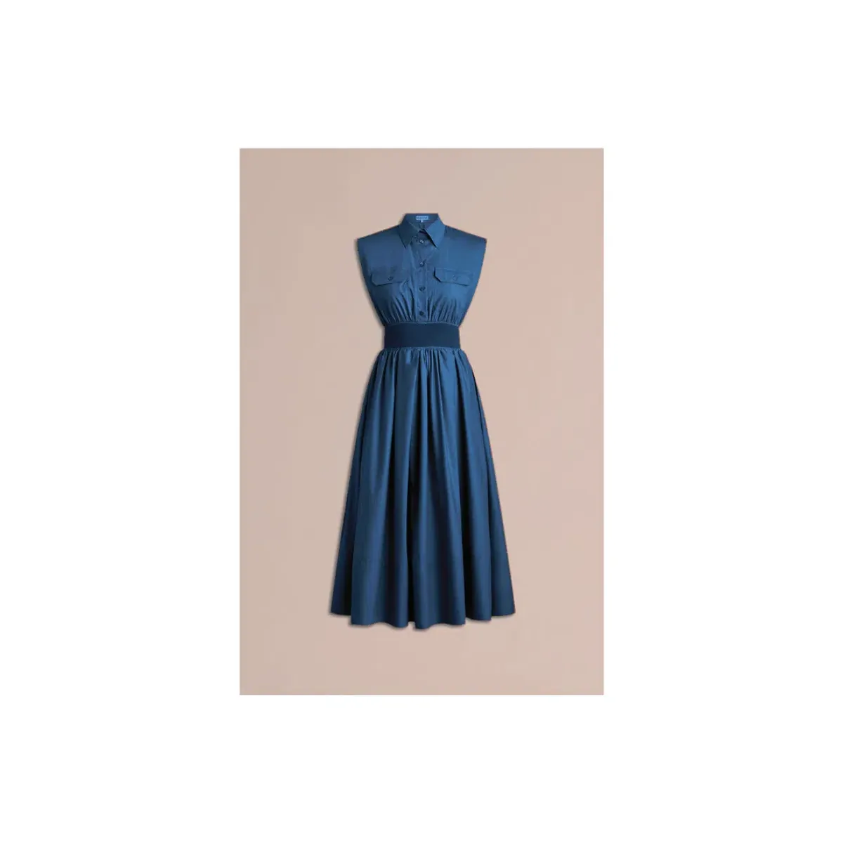 Scanlan Theodore Parachute Cotton Shirt Dress Blue Size AU 8 - Image 1