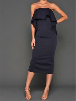 Elle Zeitoune Tanisha Dress Navy 12 for rent on The Volte - image 1