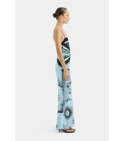 Sir the Label Dreamwood Scarf Midi Dress Brise Soleil Size 1 / AU 8 for rent on The Volte - image 3