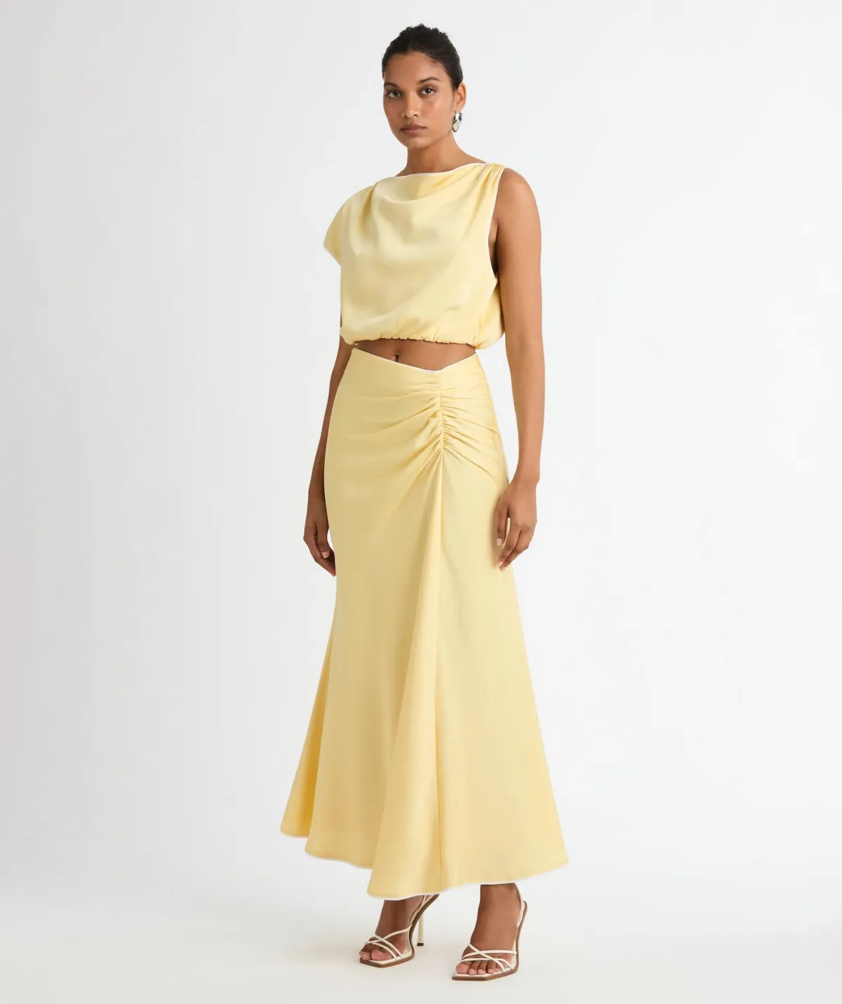 Sheike Milani Top & Skirt Set Lemon Yellow Size L / AU 12 - Image 1