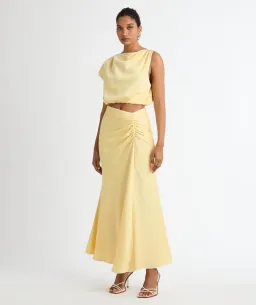 Sheike Milani Top & Skirt Set Lemon Yellow Size L / AU 12 for rent on The Volte - image 1