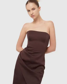 Manning Cartell Time To Shine Strapless Midi Dress Brown Size 10 for rent on The Volte - image 4