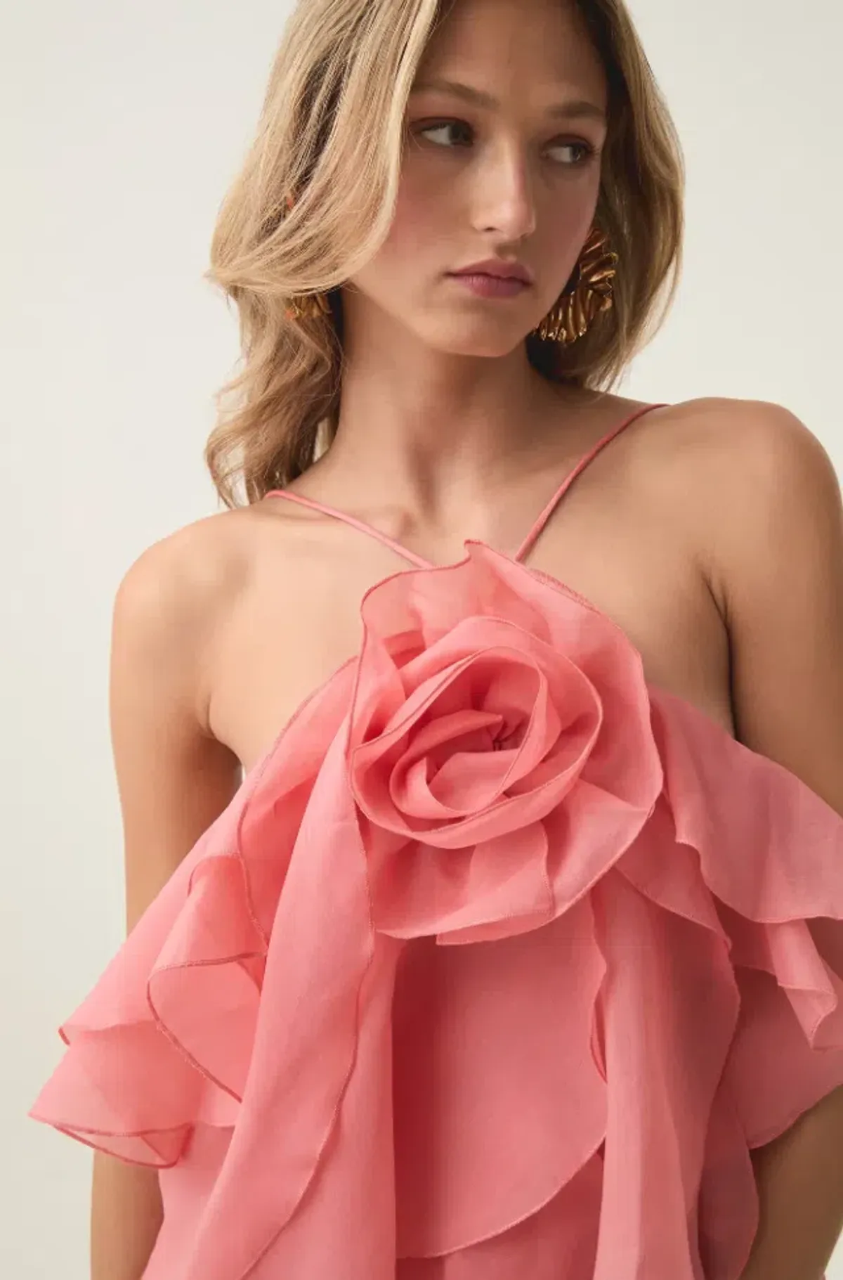 Aje Pandorea Layered Mini Dress in Washed Coral Size 8 - Image 4