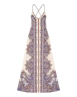 Zimmermann The Ottie A-line Maxi Dress in Purple Paisley Size 3/Au 14 for rent on The Volte - image 1