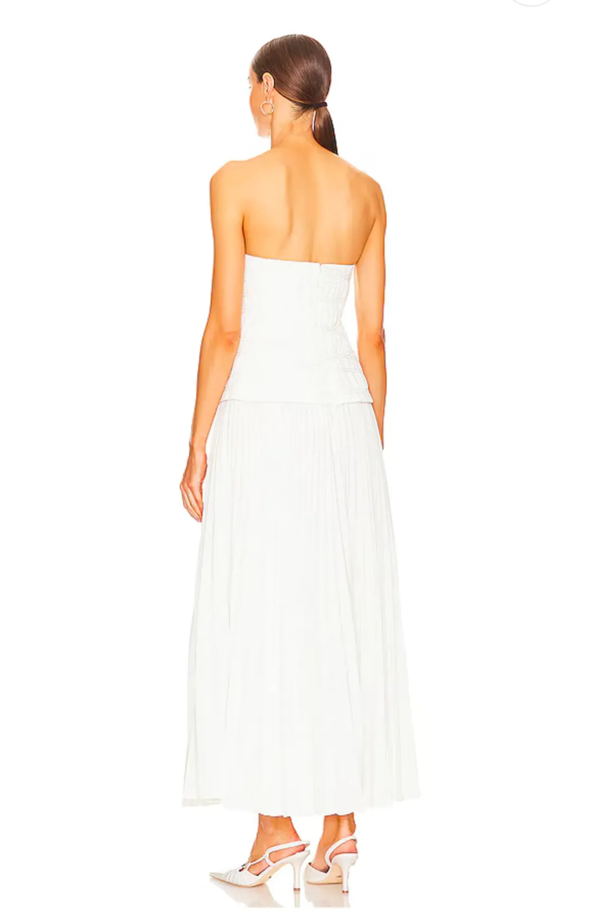 Acler Bristol Midi Dress Ivory Size 10 - Image 4