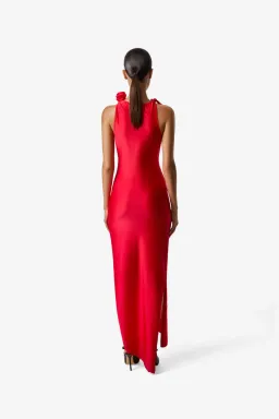 Coperni Asymmetric Flower Gown Red Size S / AU 8 for rent on The Volte - image 3
