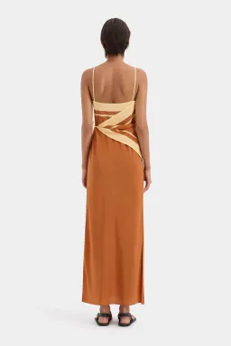 Sir The Label Soma Scarf Midi Dress Rust Size 3 / AU 12 for rent on The Volte - image 2