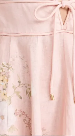 Zimmermann Waverly Plunge Midi Dress Pink Floral Size 2 (AU 12) for rent on The Volte - image 6