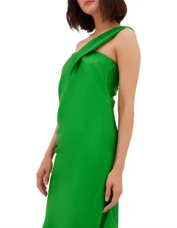 Bianca Spender Vice Silk Gown in Apple Green Size 1 / AU 8 for rent on The Volte - image 4