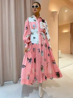 Alemais Cleo Patchwork Shirtdress Multi Size 8 for rent on The Volte - image 1