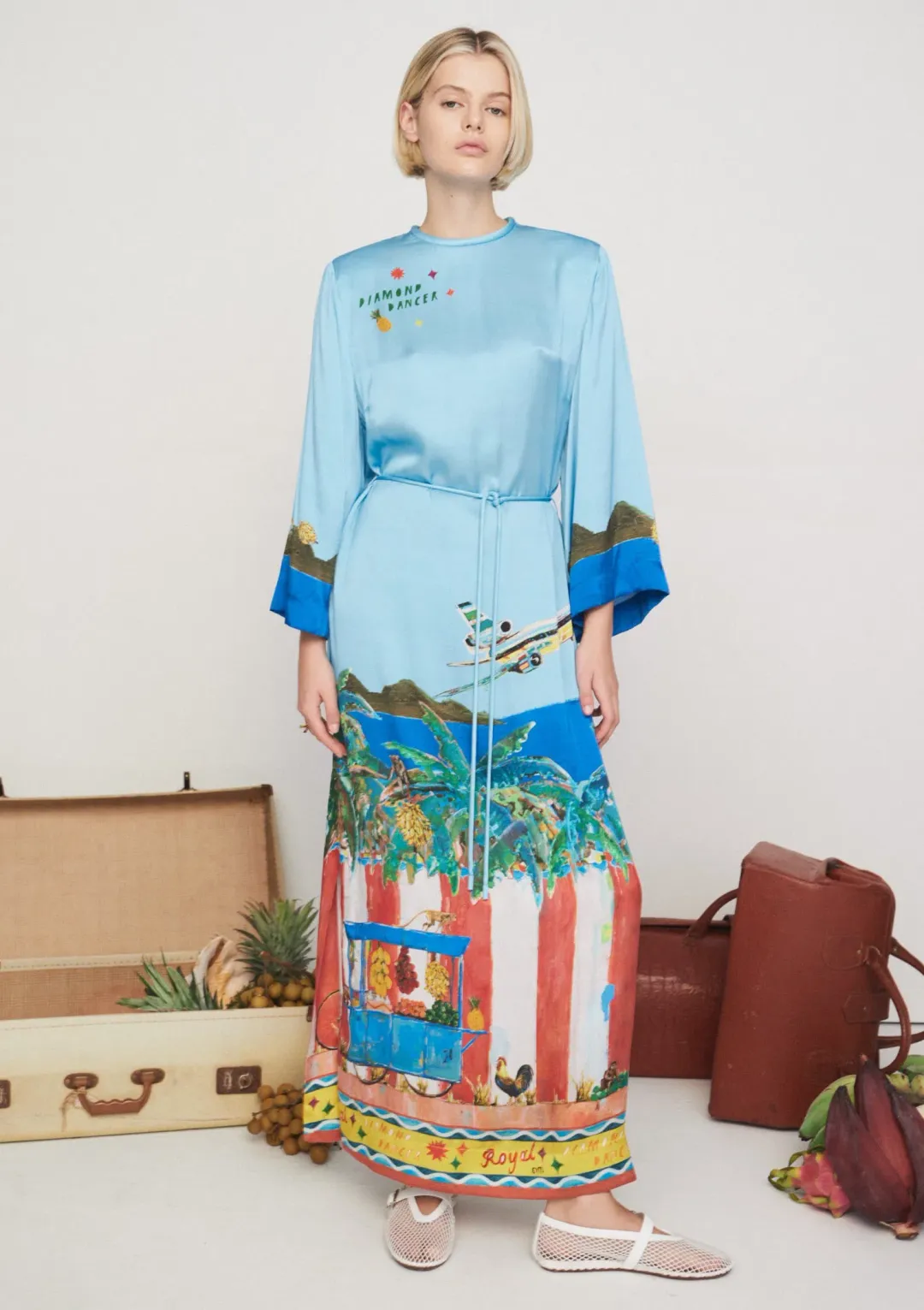 Alemais All Aboard Midi Dress Multi Size 10 for rent on The Volte - main image