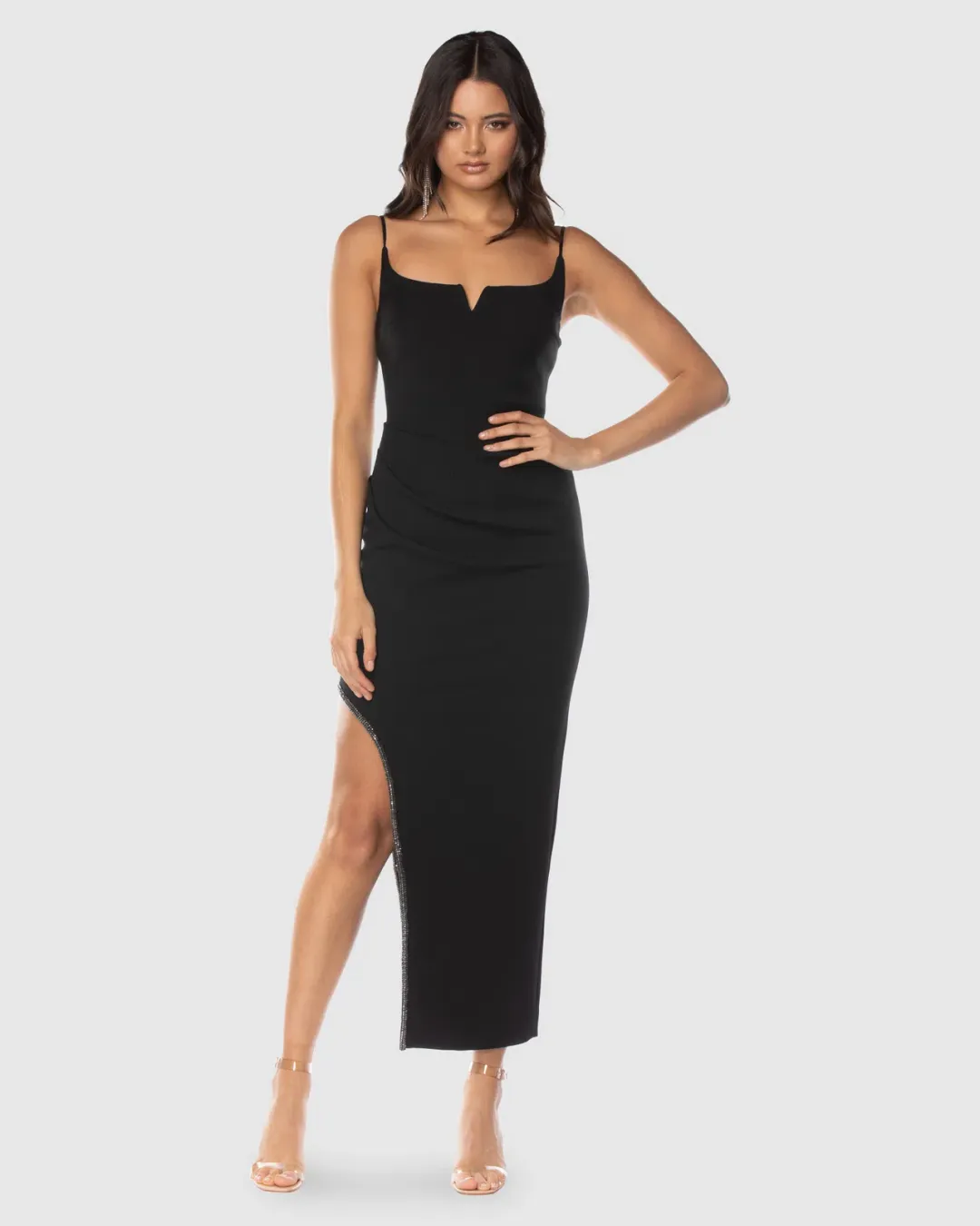 Azzurielle Evelina Midi Dress Black Size 12 for rent on The Volte - main image