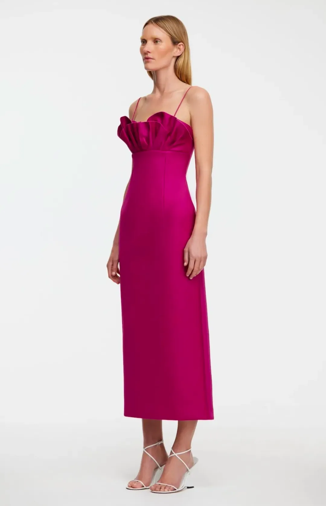 Acler Mahina Midi Dress Plum Size 8 for rent on The Volte - main image