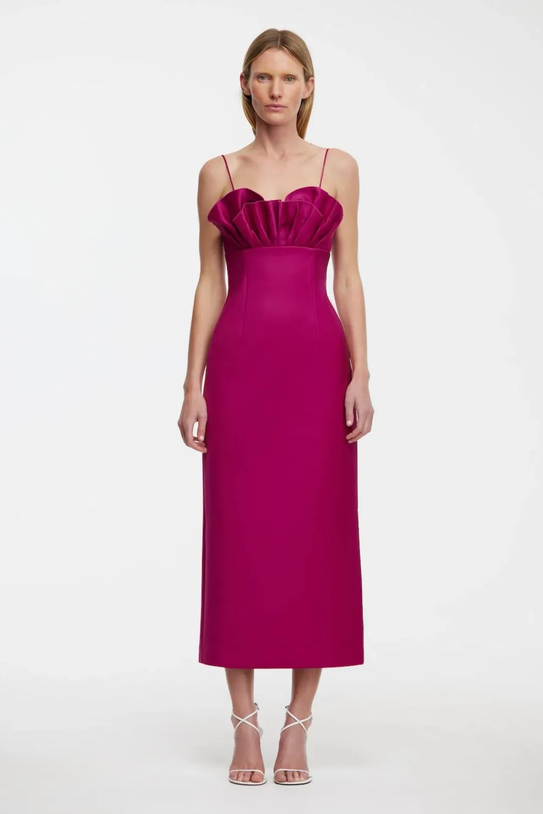 Acler Mahina Midi Dress Plum Size 8 for rent on The Volte - main image
