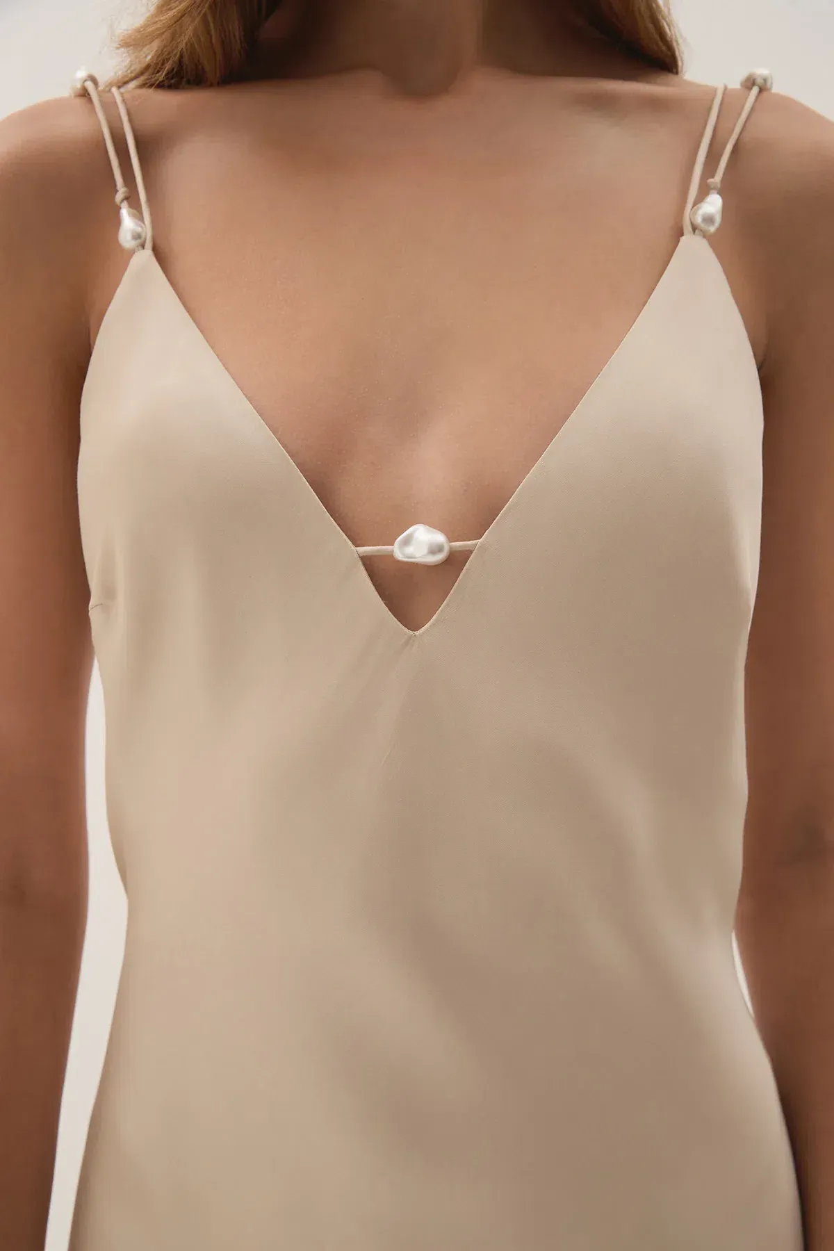 Aje Studio Crossback Midi Dress Oat Size 8 - Image 4