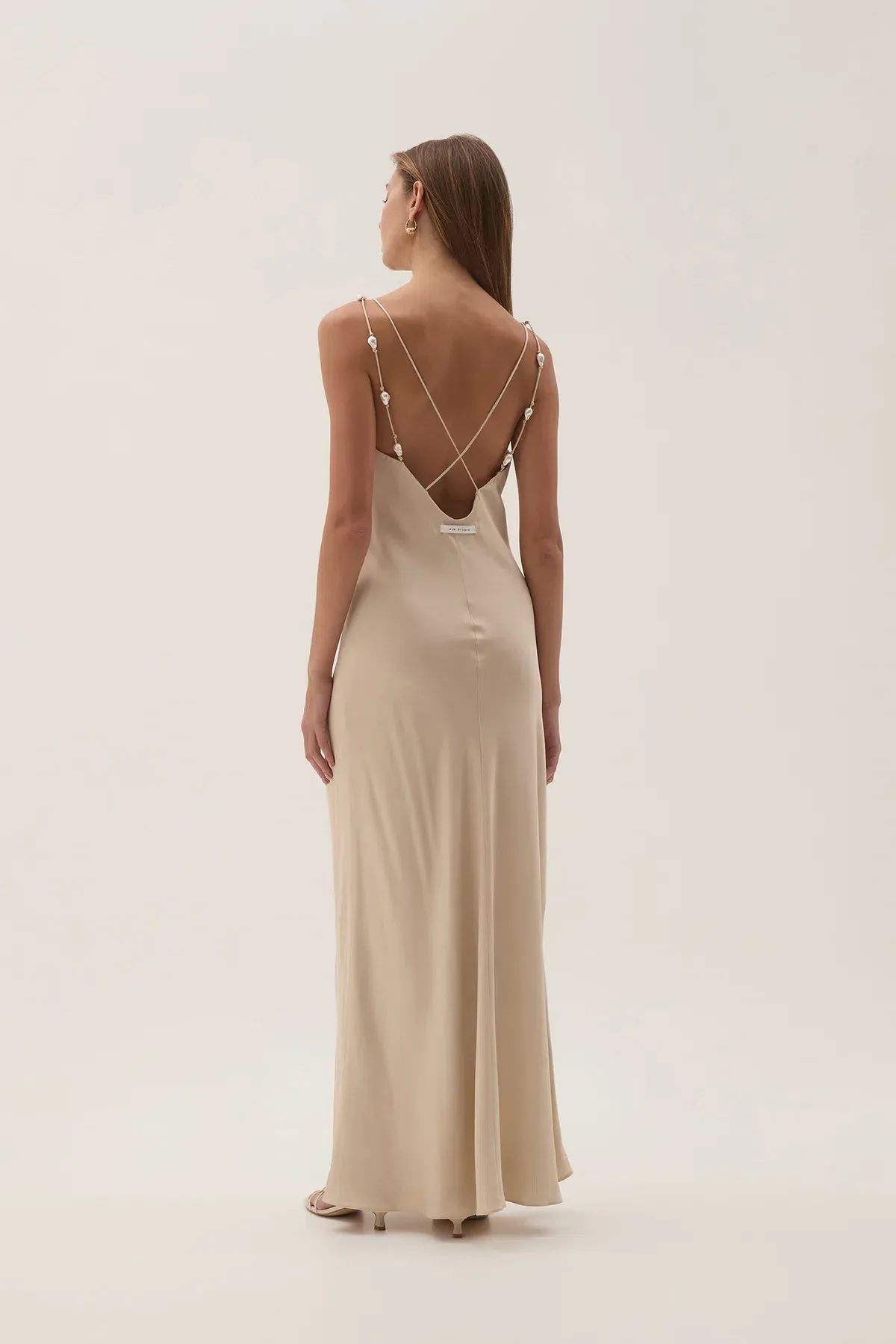 Aje Studio Crossback Midi Dress Oat Size 8 - Image 2