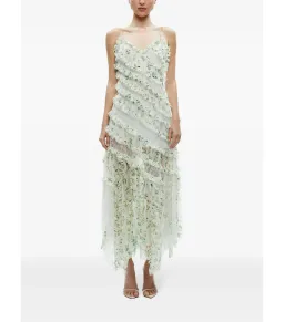 Alice + Olivia Sondra Ruffled Maxi Dress Floral Size AU 10 for rent on The Volte - image 1